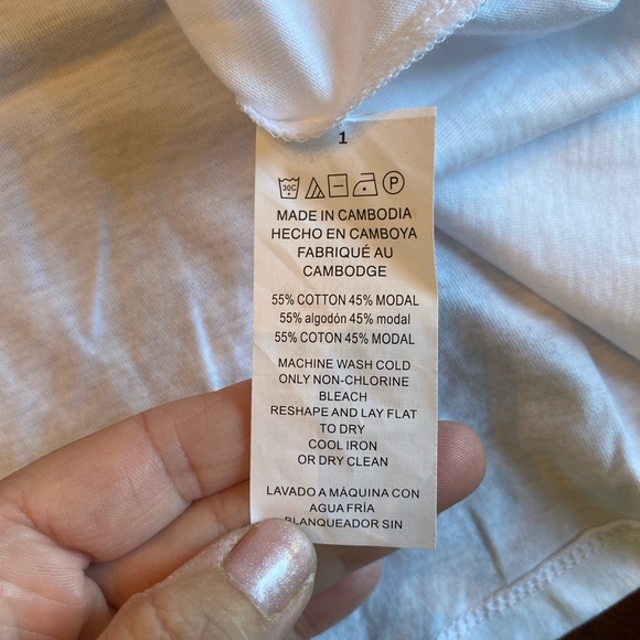 Michael Kors White Short Sleeve with Tie V Neck T-shirt - Picture 9 of 11